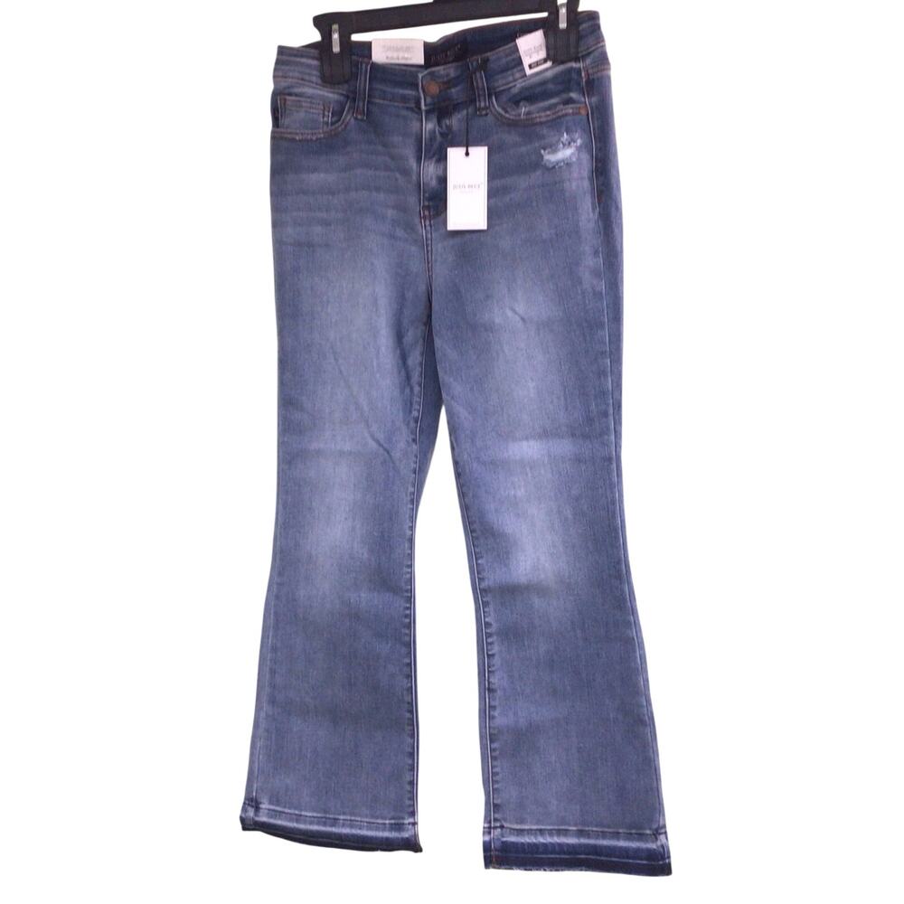 Judy Blue Womens Mid Rise Cropped Boot Fit Medium Wash Jeans Size 9/29 New